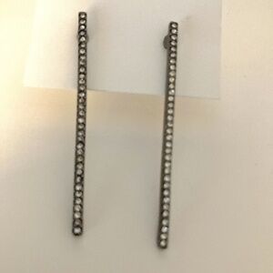 Classy Rhinestone Bar Earrings